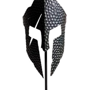 Hammered crested helmets with support base